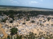 Aerial view of the battle zone, days after cessation of the fighting. Puttamattalan Beach, Vanni.