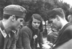 Hans Scholl (left), Sophie Scholl and Christoph Probst, leaders of the White Rose resistance organization. Munich 1942 (USHMM Photo)