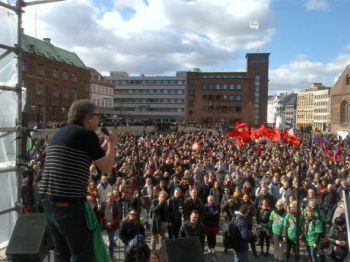 anti-fascist rally in Denmark