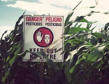 Pesticide warning sign