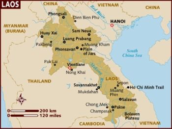 Map of Laos