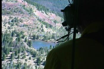 Black Crater Fire from the air