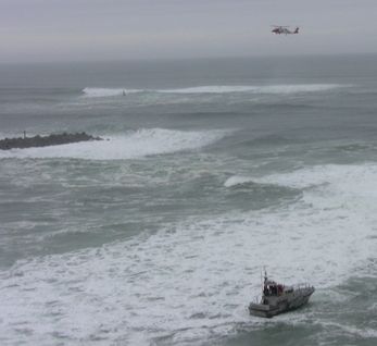 Coast Guard 47-foot motor lifeboat crew from Station Tillamook Bay