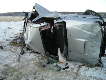 Rollover crash near Prineville, Ore. 12-23-09