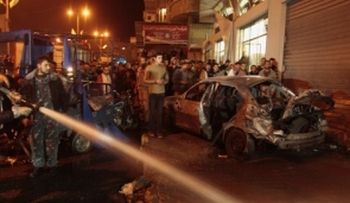 A motorcycle-taxi that was targeted in an Israeli airstrike that killed a militant, at the main road in Jabaliya, northern Gaza Stri Photo by: AFP 