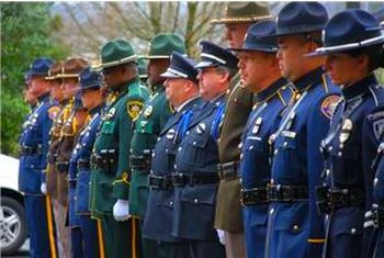 The funeral of Portland, Oregon Police Officer Mark Zylawy, 2-1-08