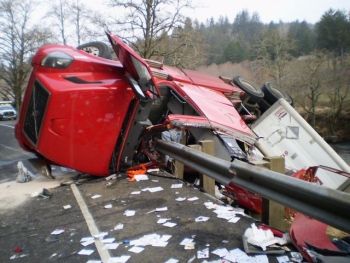 Crash 3-5-09 on Highway 18 near Lincoln City, Oregon