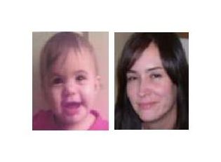 One-year old Jaylin Boudria and abduction suspect Kimberly Johnson