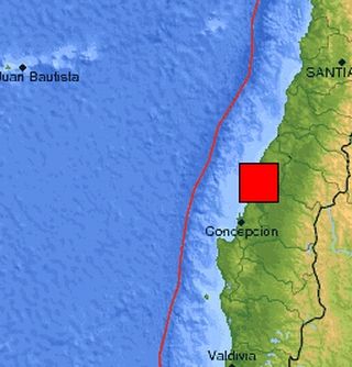 Earthquake zone in Chile