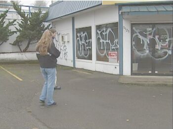 This graffitti at Madronna and Commercial in South Salem,