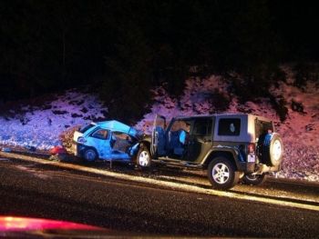 Fatal crash near Hood River, Oregon 1-2-09