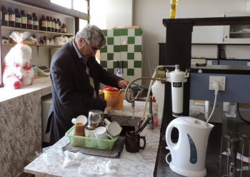 Prof. Zuhair in his lab