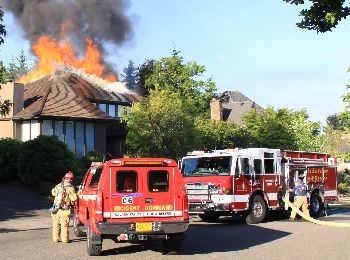 Fire in West Linn Oregon July 4th 2009