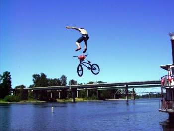 Kids are taking bike jumping in a new direction