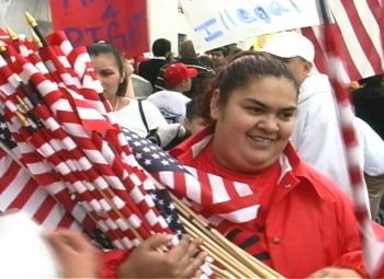 Scene from an immigration rally in Salem