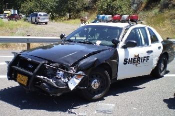 Klamath Falls police car crash 7-19-09