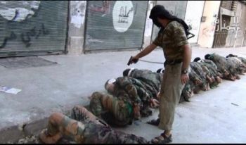 Obama-backed FSA terrorists executing Syrian soldiers