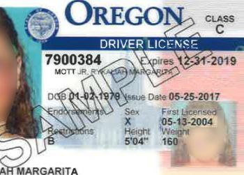 Oregon drivers license