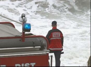 Firefighter on Oregon coast