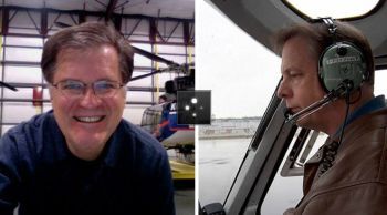 KOMO News photographer Bill Strothman and pilot Gary Pfitzner