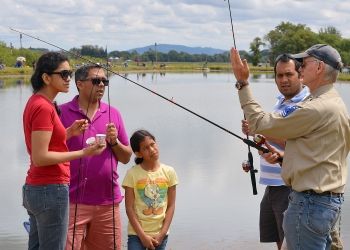 family fishing