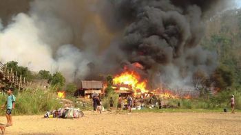 Deadly fire at the Mae Surin camp in Mae Hong Son province, Thailand.