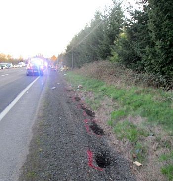 Motorcycle crash near Dundee, Or. 3-22-14