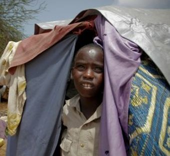 A Somali boy at one of the newly erected IDP settlements in Mogadishu. Credit: AU/UN IST/Price