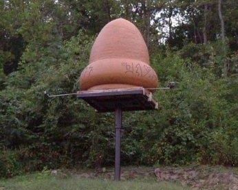 Kecksburg, Pennsylvania's statue to the craft that reportedly landed there in 1965. Photo by Tom Zangla