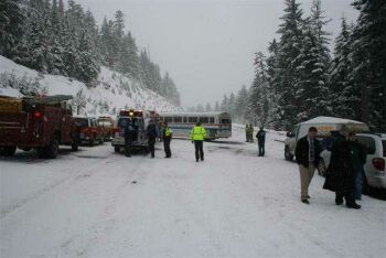 Scene on Highway 26 Wednesday Photo Courtesy: Oregon State Police