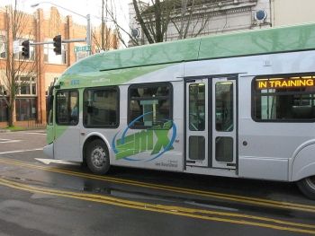 The Emerald Express Bus Rapid Transit system serving Eugene and Springfield, Oregon