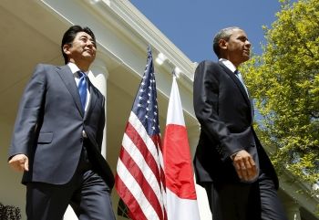 Japan's Abe and US Pres Obama