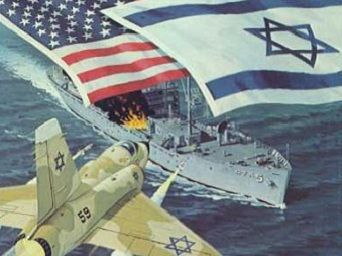 Artist's impression of Israeli attack on U.S.S. Liberty