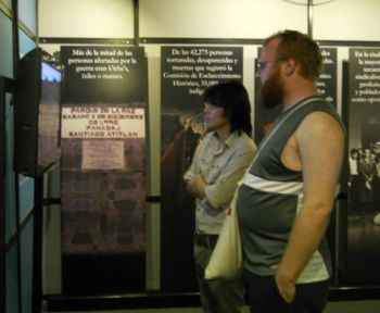 Zane Ridings at the Guatamela City museum of atrocities