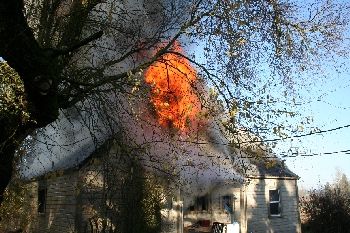 Fire in Woodburn, Oregon, 11-23-07