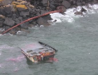 Capsized fishing boat Network in Tillamook Bay