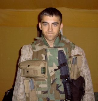 Marine Lance Corporal Nicholas Burgin in Iraq