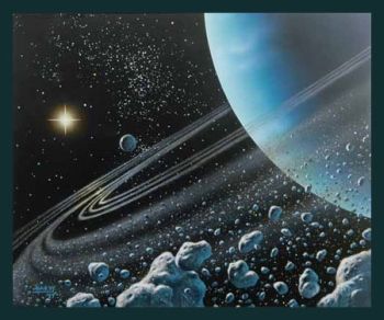 Uranus Rings by David A Hardy