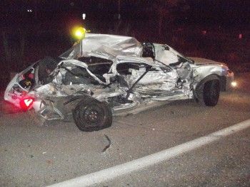 wrecked chevrolet cavalier