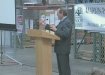 Governor Ted Kulongoski kicks off the 2006 food drive. Photo By: Tim King