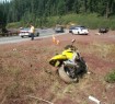 Suzuki motorcycle after the crash