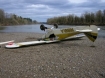 Piper Cub resting on a Willamette River bar near St. Paul